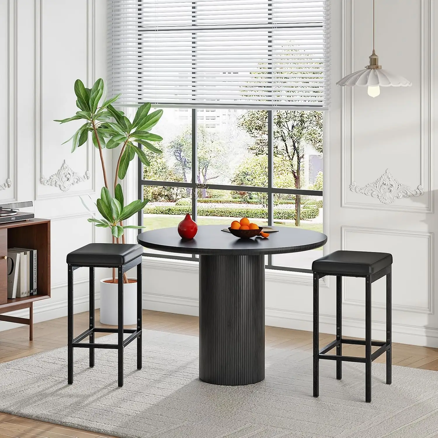 Bar Stools, Set of 2 Bar Chairs, 24.8-Inch Height Stools, Breakfast Bar Stools, Kitchen Stools, 2