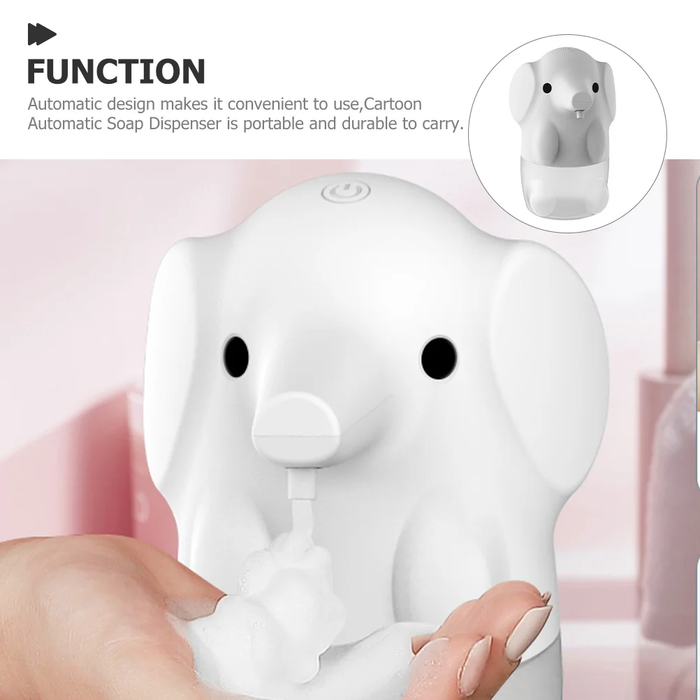 

Smart Sensor Soap Dispenser 250ML Pink Cute Elephant USB Rechargeable Automatic Foam Indoor Bathroom Desktop Wall Mount Reusable