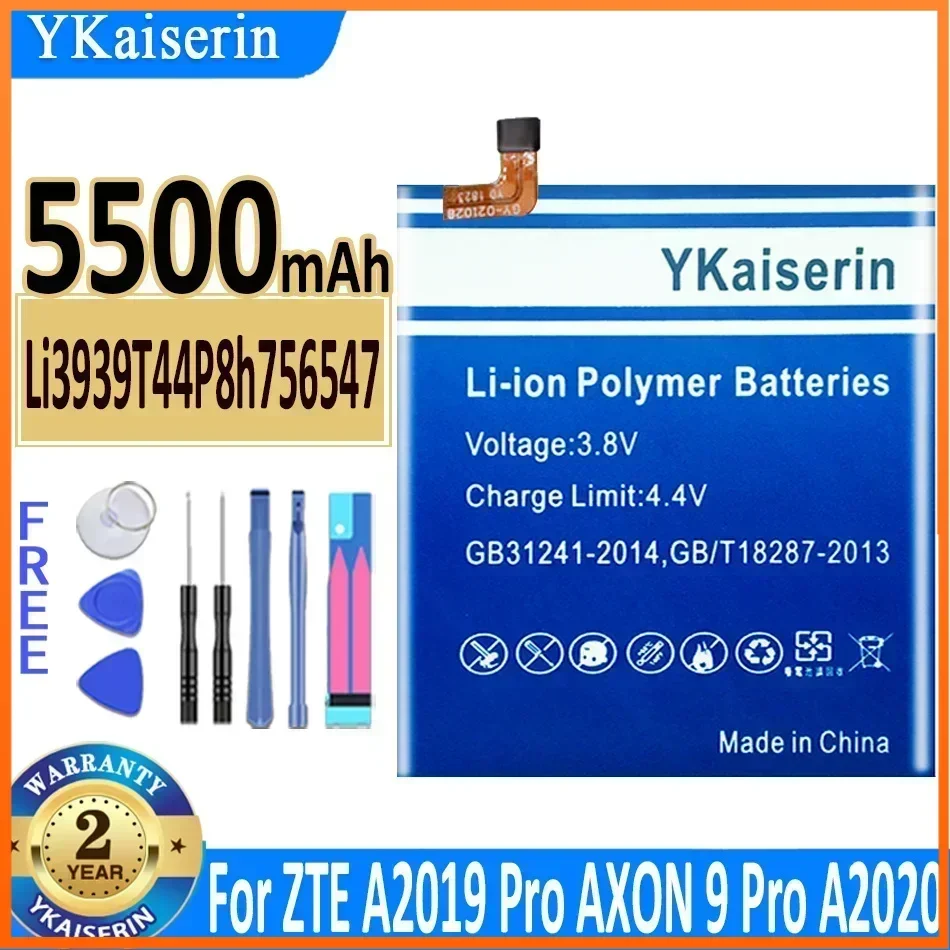 5500mAh YKaiserin Battery For ZTE A2019Pro AA2020 A2020N2 XON 9 Pro XON9 Pro/10 Pro XON10 Pro 10Pro 5G Bateria