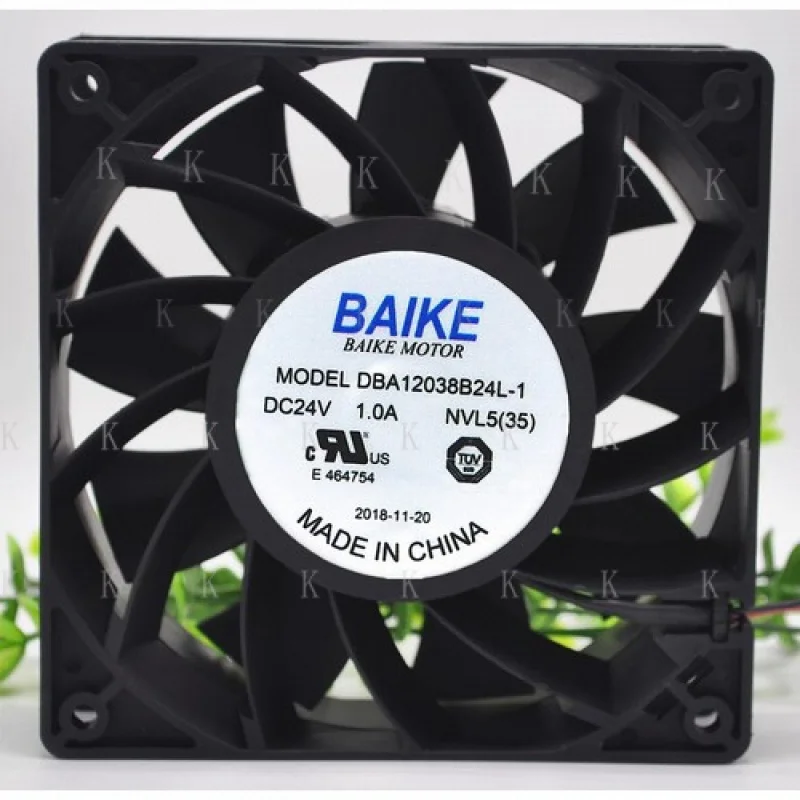 

C for BAIKEFAN DBA12038B24L-1 DC24V 1.0A 2-wire high airflow ball inverter cooling fan