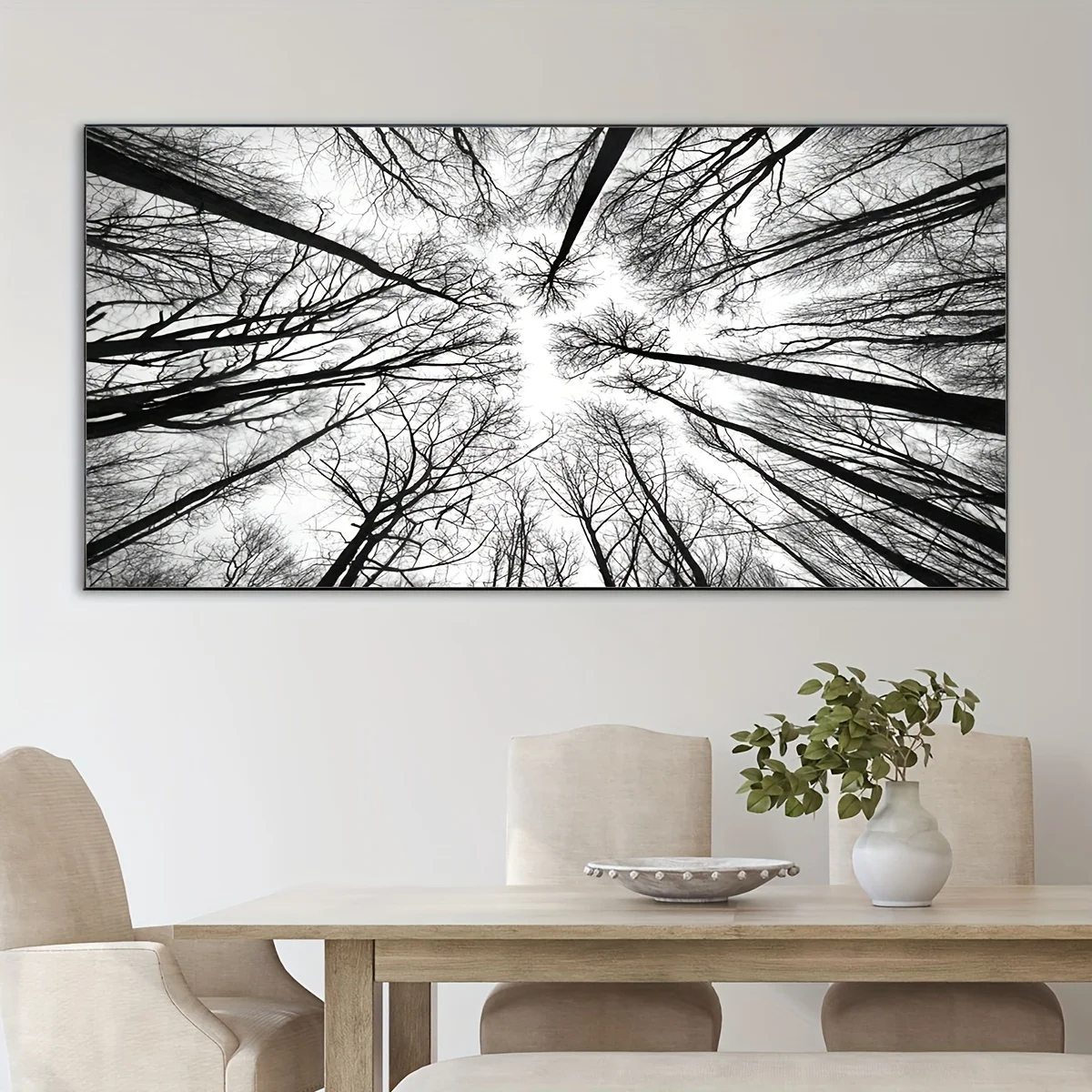 

1pc Unframed Canvas Poster Modern Art Forest Tree Scenery Wall Painting For Bedroom Living Room Corridor Home Decor Backdrop