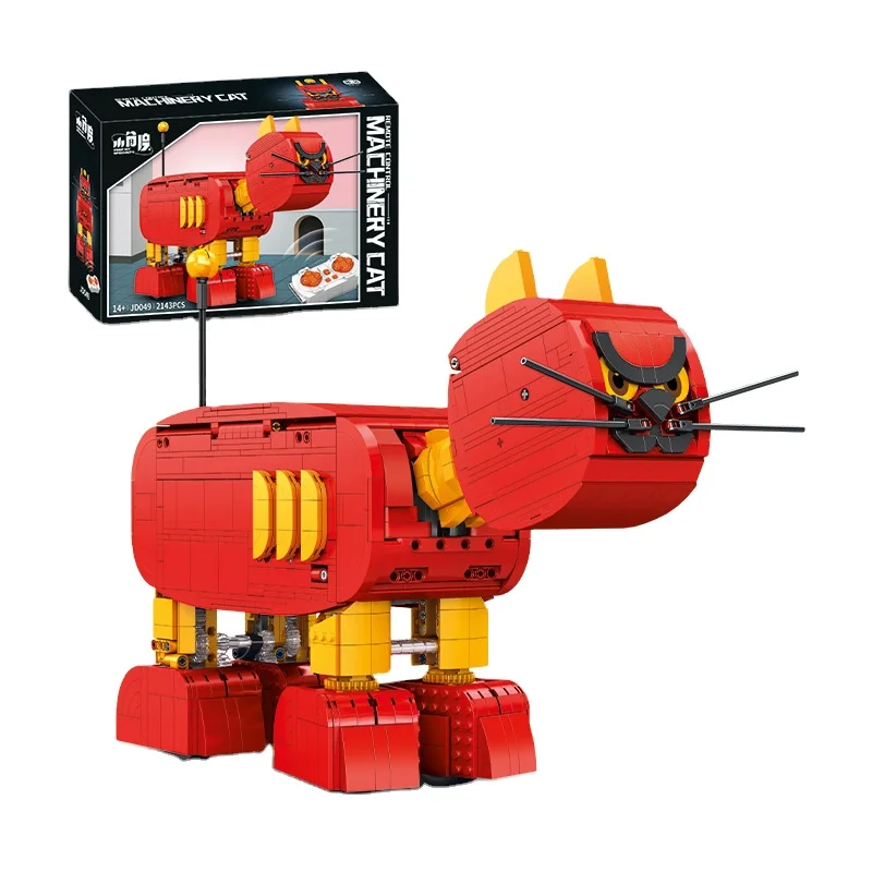 

Electric Robot Cat Building Block Model New JD049 Educational Assembly Toy Ornament Series Gift Made of Plastic