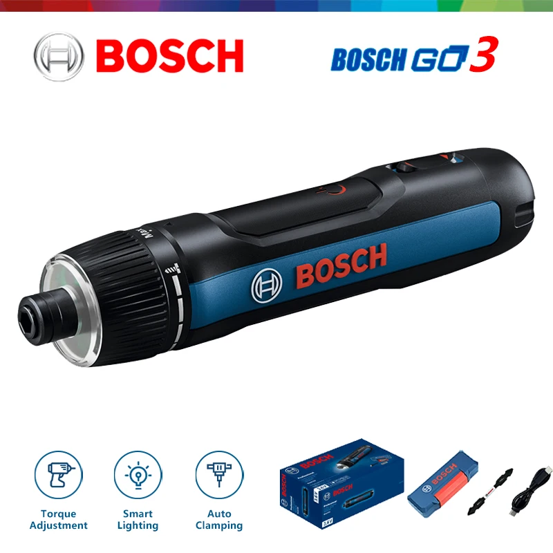 BOSCH GO 3 Cordless Screwdriver 3.6V Lithium-ion Battery Rechargeable Cordless Drill with Box Bosch go3 Professional Tool