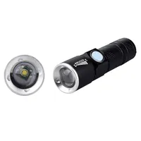 Banggood 528 Mini USB charging Rechargeable 3 Modes Led Flashlight outdoor lighting Zoom Zoomable Waterproof small flashlight