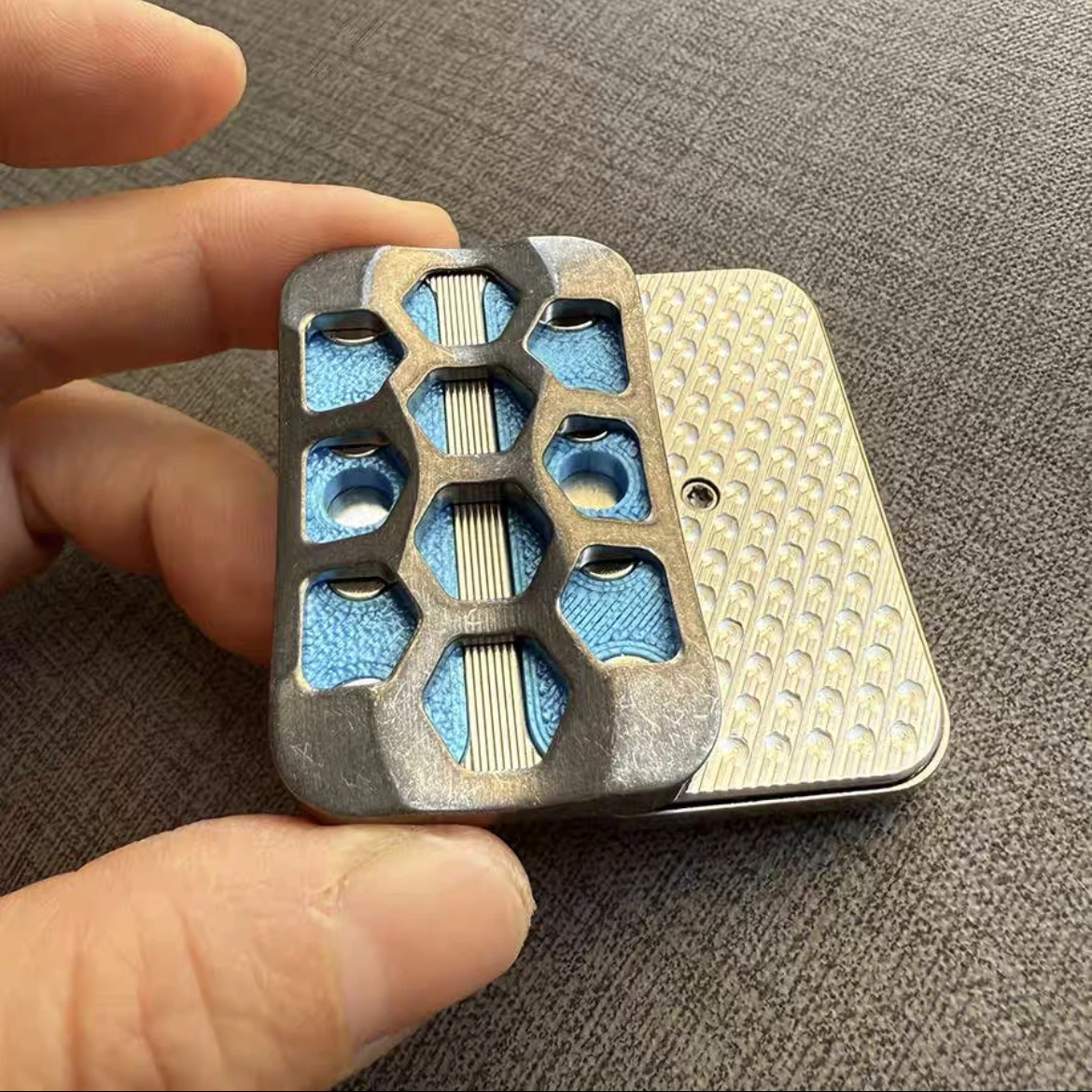 Aço inoxidável oco fidget spinner slider edc brinquedos de metal anti estresse sensorial tdah foco ferramenta brinquedos inquietos
