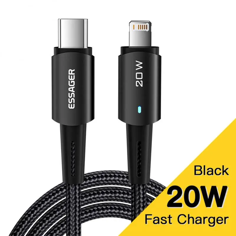 RYRA 0.5/1/2/3M 20W PD USB Type C Cable Fast Charging Lighting Date Wire Cord For IPhone 14 13 12 11 Pro Max XS