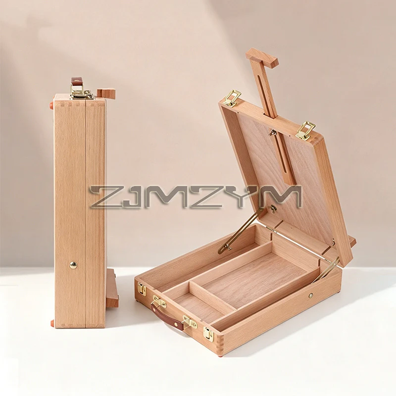 Handheld Painting Wood Box Traditional Painting Sketch Easel Portable Art Toolbox Desktop Painting Frame