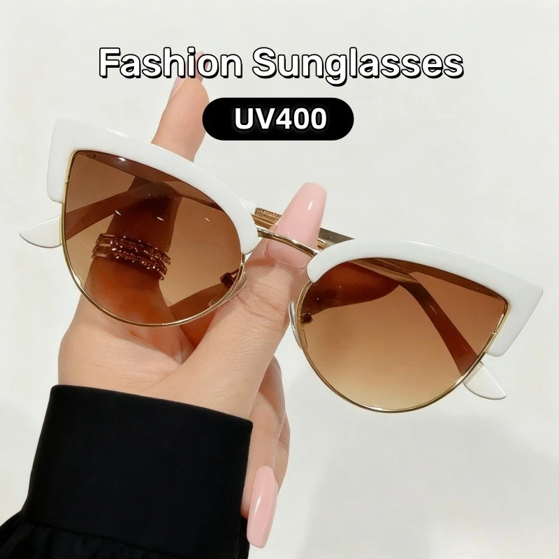 

Fashionable Trendy Cat's Eye UV400 Sunglasses Outdoor Sports Travel Riding Street Photography Unisex Sun Protection Glasses
