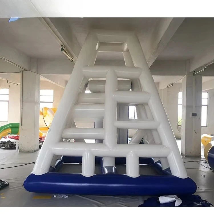 Inflatable Water Tower Climbing Slide Water Park Inflatable Floating Water Slide with Spots