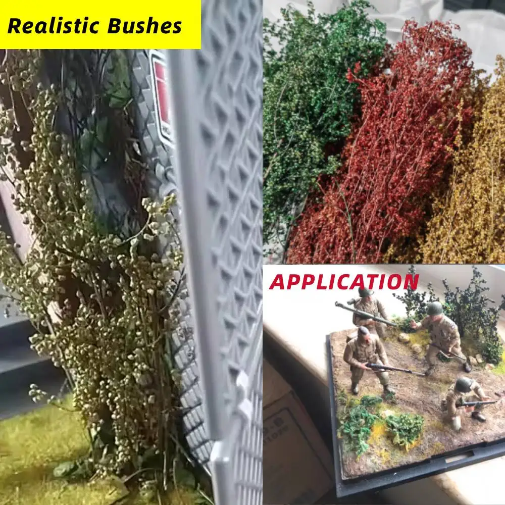 Wargaming Dioramas Thorn Bushes Realistische Unkraut- und Bären für Modelleisenbahn-Layout, Gelände-Sets, DIY-Modellbau, Militärlandschaft