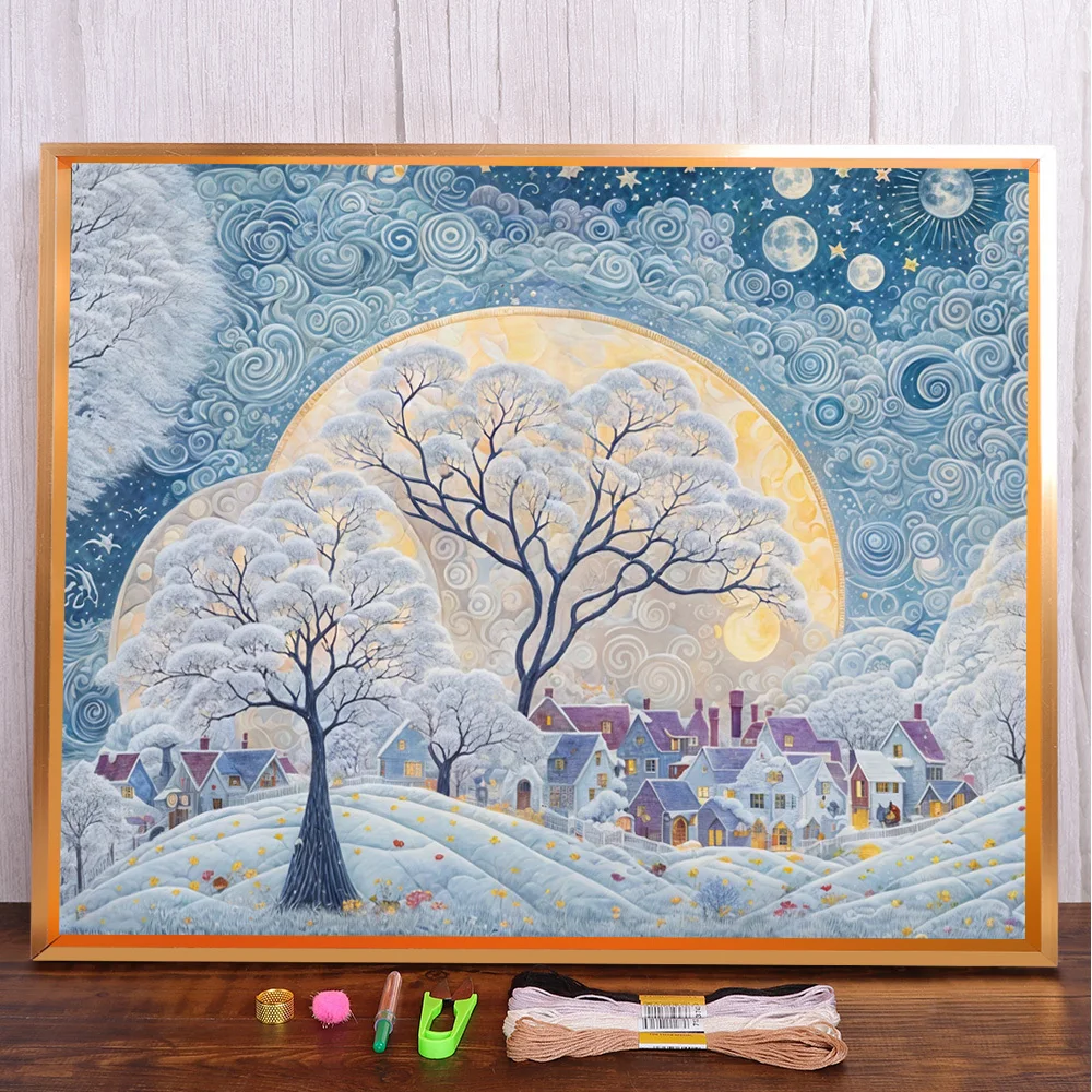 

Scenery Fantasy Tree Printed 11CT Cross-Stitch Patterns Embroidery Hobby Handicraft Painting Craft Different For Adults Magic