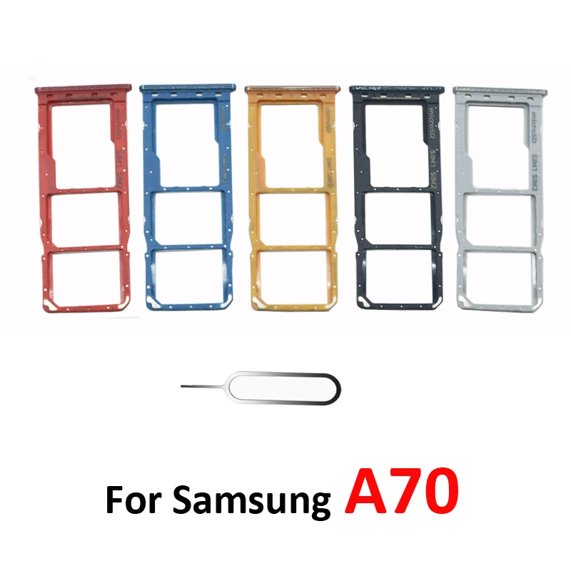 Phone SIM Card Tray Holder For Samsung Galaxy A70 A705 A705F A705FN A705W A705FD A705GM New Nano Micro SD Card Slot Adapter