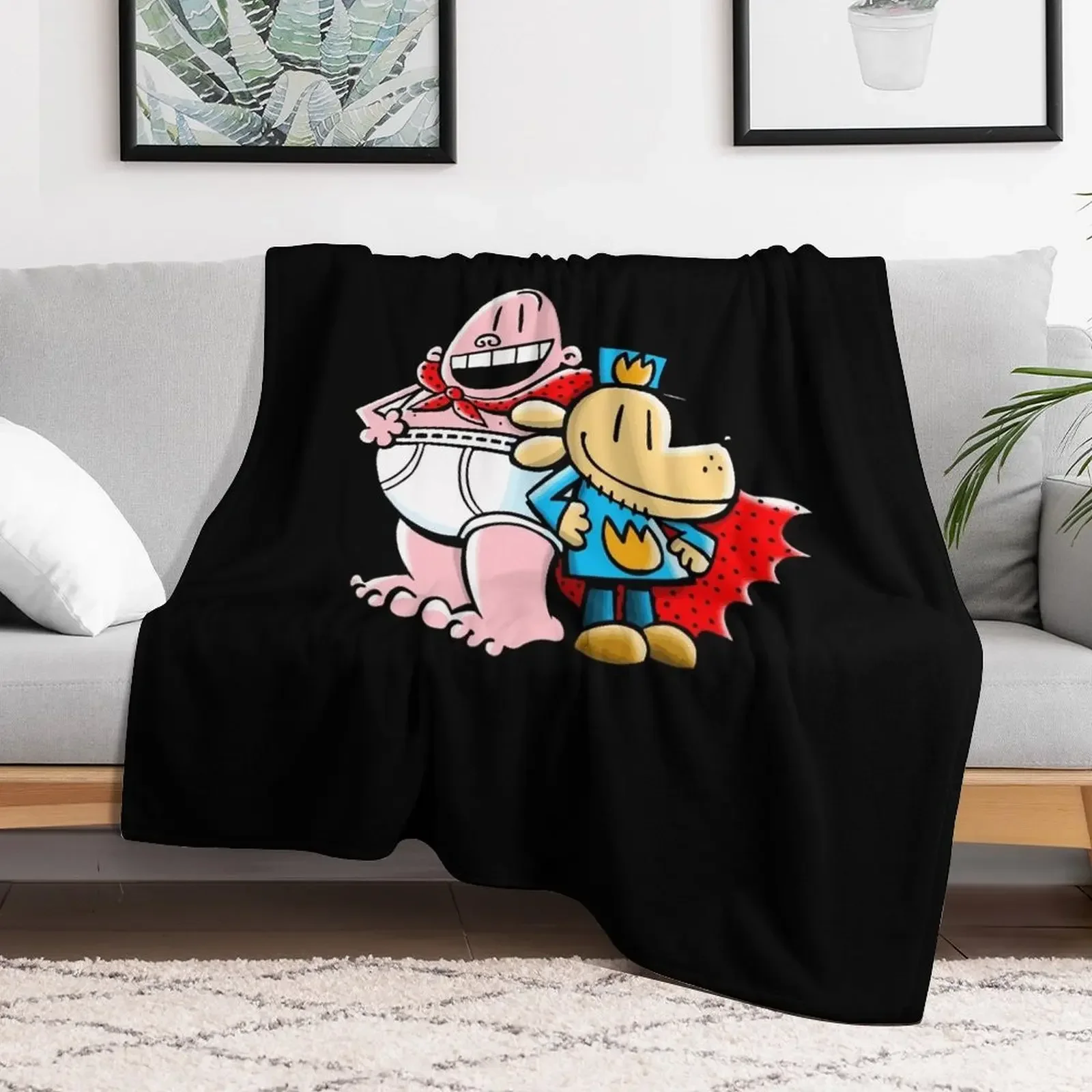 Mens Funny Captain Underpants Throw Blanket Plush decorative Designers Blankets