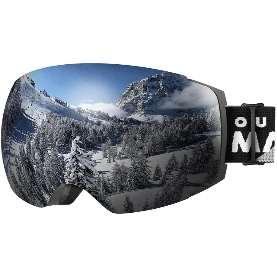 

Ski Goggles PRO - Frameless Interchangeable Lens 100% UV400 Protection Snow Goggles for Men and Women