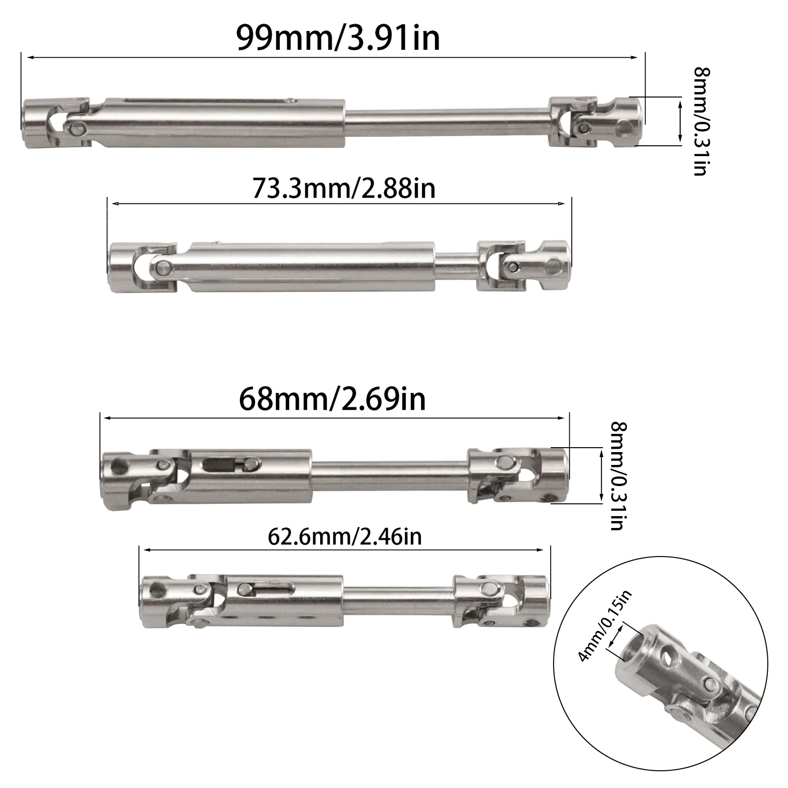 ل JJRC 1/10 C8815 Willys MB ريترو جيب ترقية الملحقات سبائك الألومنيوم باستخدام الحاسب الآلي بأكسيد كامل المعادن الجبهة الخلفية بوابة المحور مجموعة #6