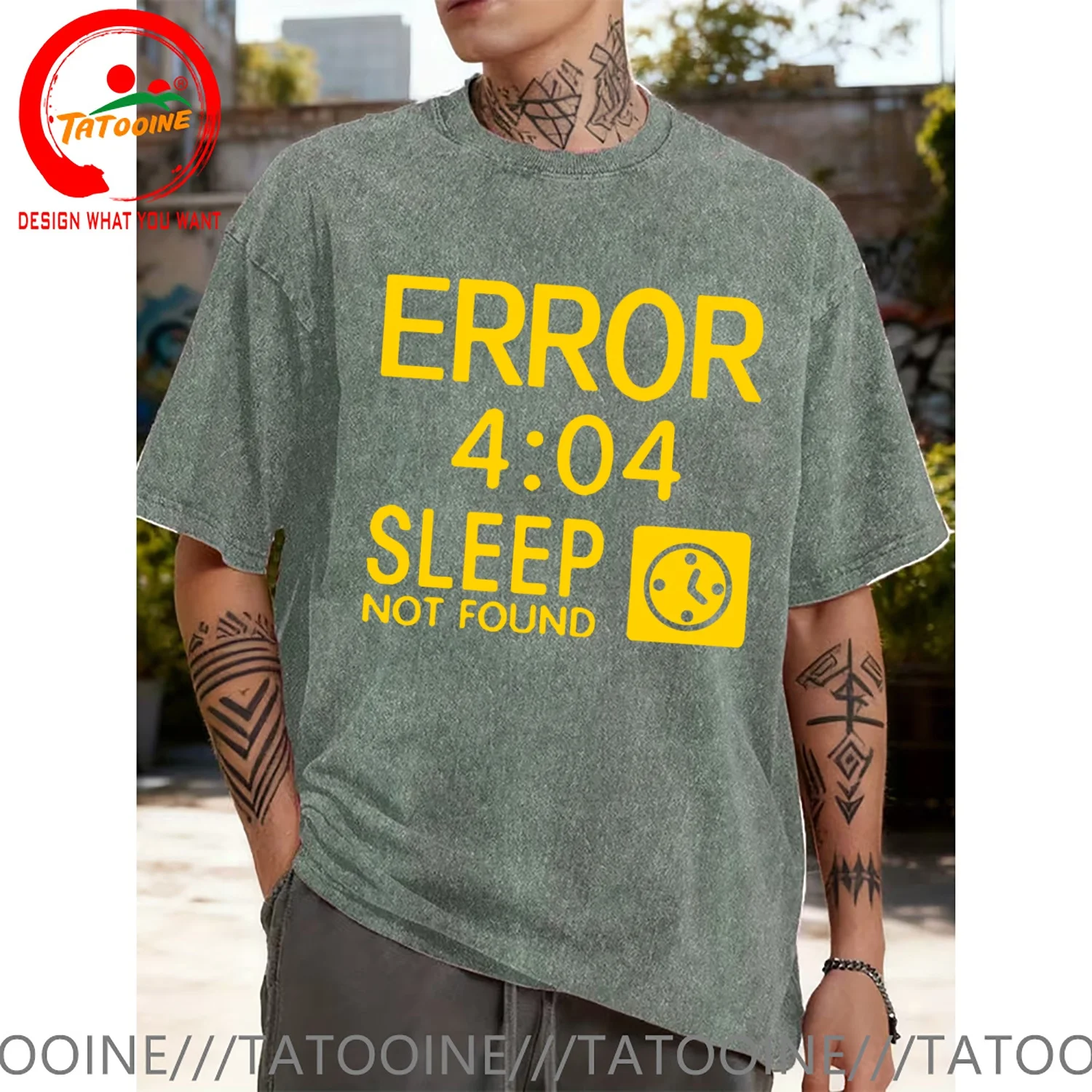 Funny Design Artistic Computer 404 Error Not Found  Shirt Men Fashion Trendy Casual Clothing Stylish Tops Tee Shirt Leisure Tshi