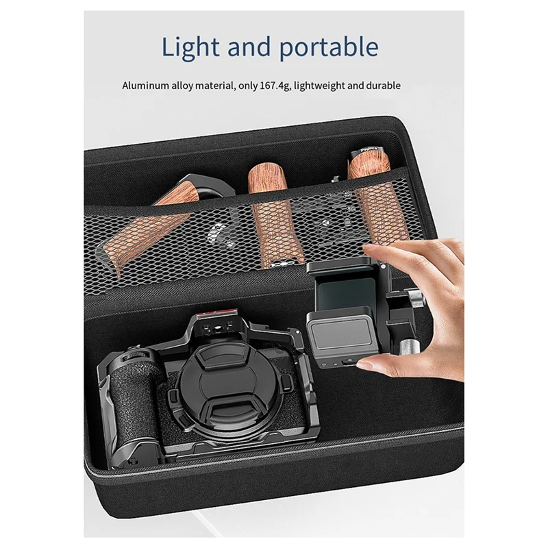 BTLIFE-SSD Holder Clamp For BMPCC 4K 6K PRO Camera For T5 T7 SSD With Cable Clamp Cold Shoe Mount For DSLR Camera Cage