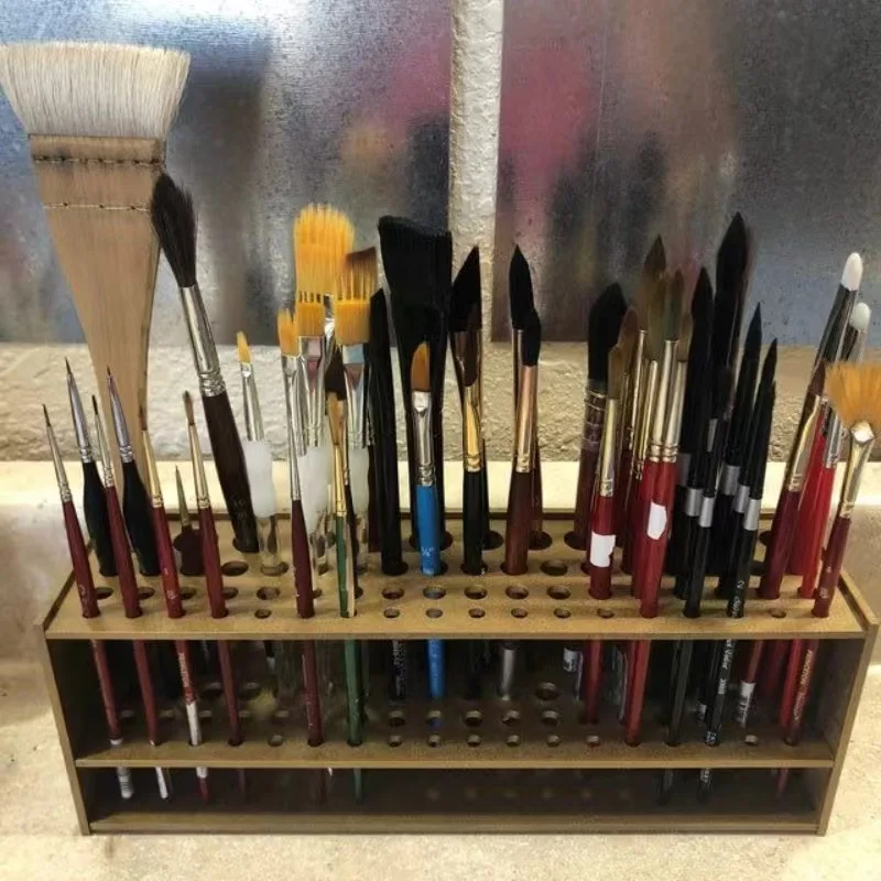 Brush Holder Brush Holder 67 Brush Holder Wall Mounted Freestanding Detachable Wooden Holder