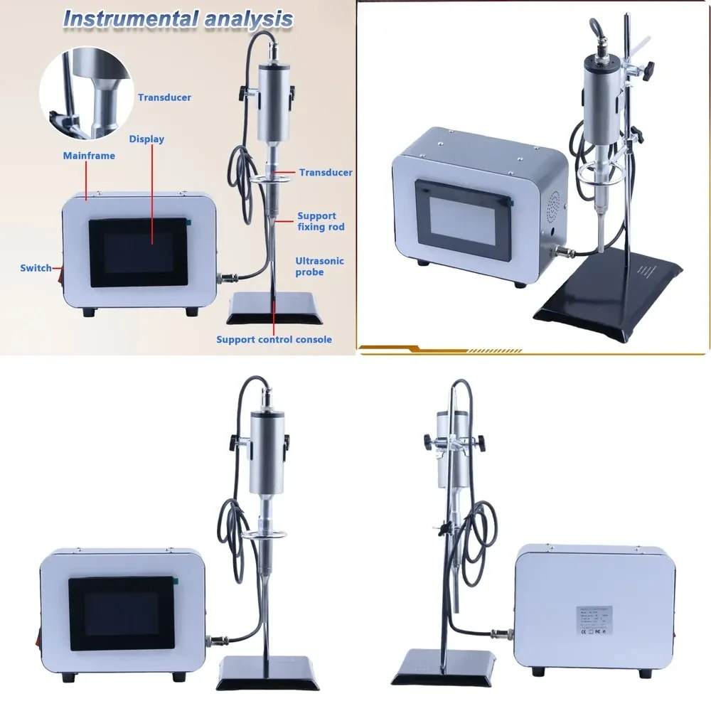 2026 Ultrasonic Homogenizer for Cell Pulverization Organic Matter Extraction Drug Emulsification Oil Water Mixing