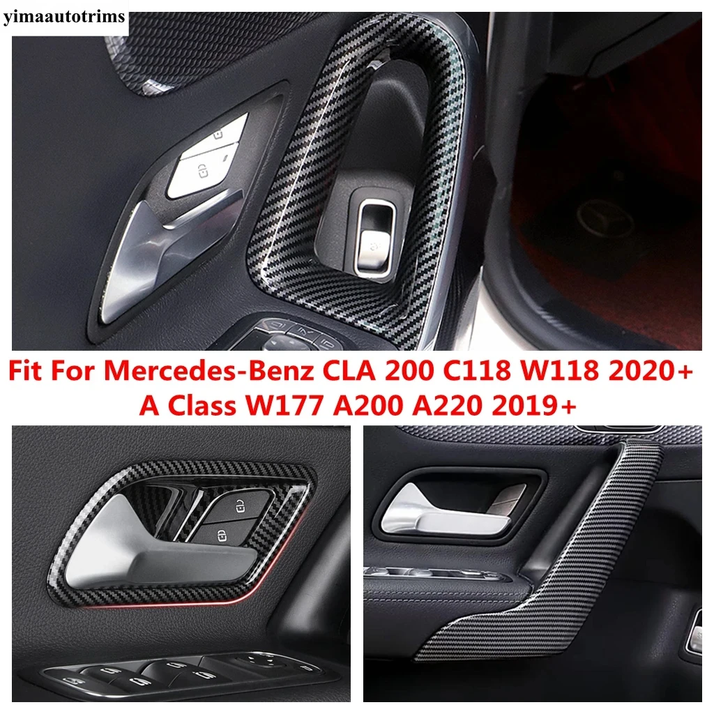 

Car Inner Armrest Door Handle Bowl Frame Cover Trim For Benz CLA 200 C118 W118 2020 - 2024 / A Class W177 A200 A220 2019 - 2024