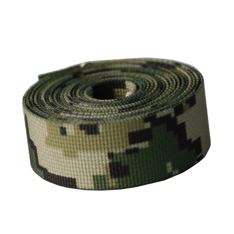 2.5cm Width Mexican Camouflage Webbing US4CES Mecixo Camo Non-elastic Strips Tactical Bag Straps Belt Molle DIY Accessory