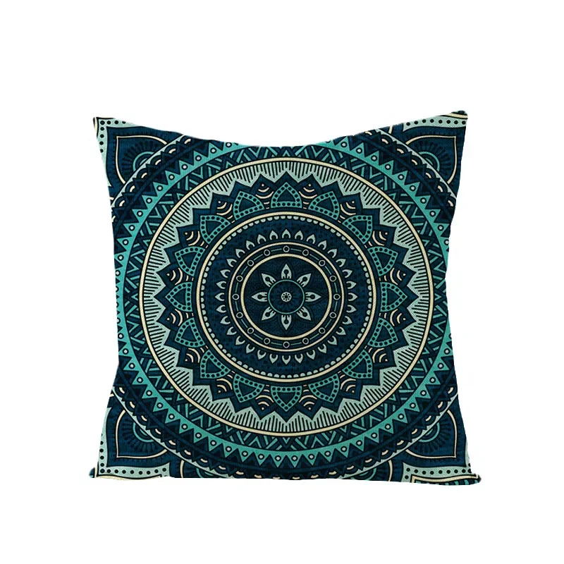 Funda de almohada decorativa étnica Bohemia para sofá, funda de almohada de Mandala para decoración del hogar