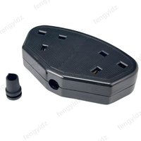 fengyidz 2 gang UK Standard Detachable Female Socket 13A British Power Cord Rewirable Connector 2 Outlet Socket