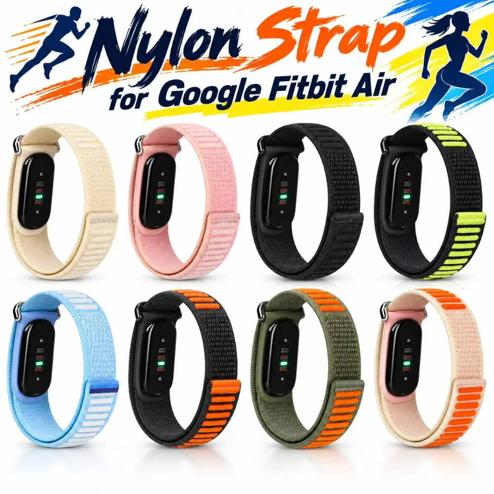 Soft Nylon Strap Adjustable Breathable Fitness Tracker Wristband Comfortable Watch Straps for Google Fitbit Air for Men Women