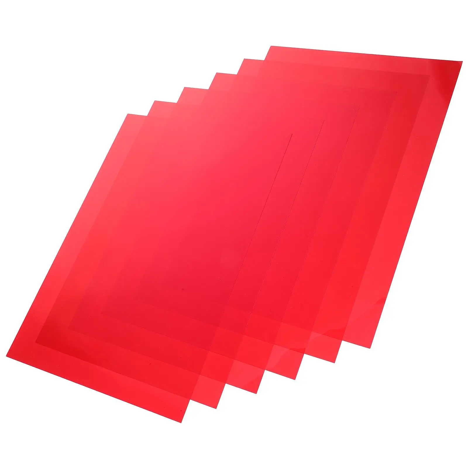 

6 Pcs PVC Sheets Light Transmission Color Gels for Photography Flash Filter Plate Multipurpose Gel Memory Album Art Projects