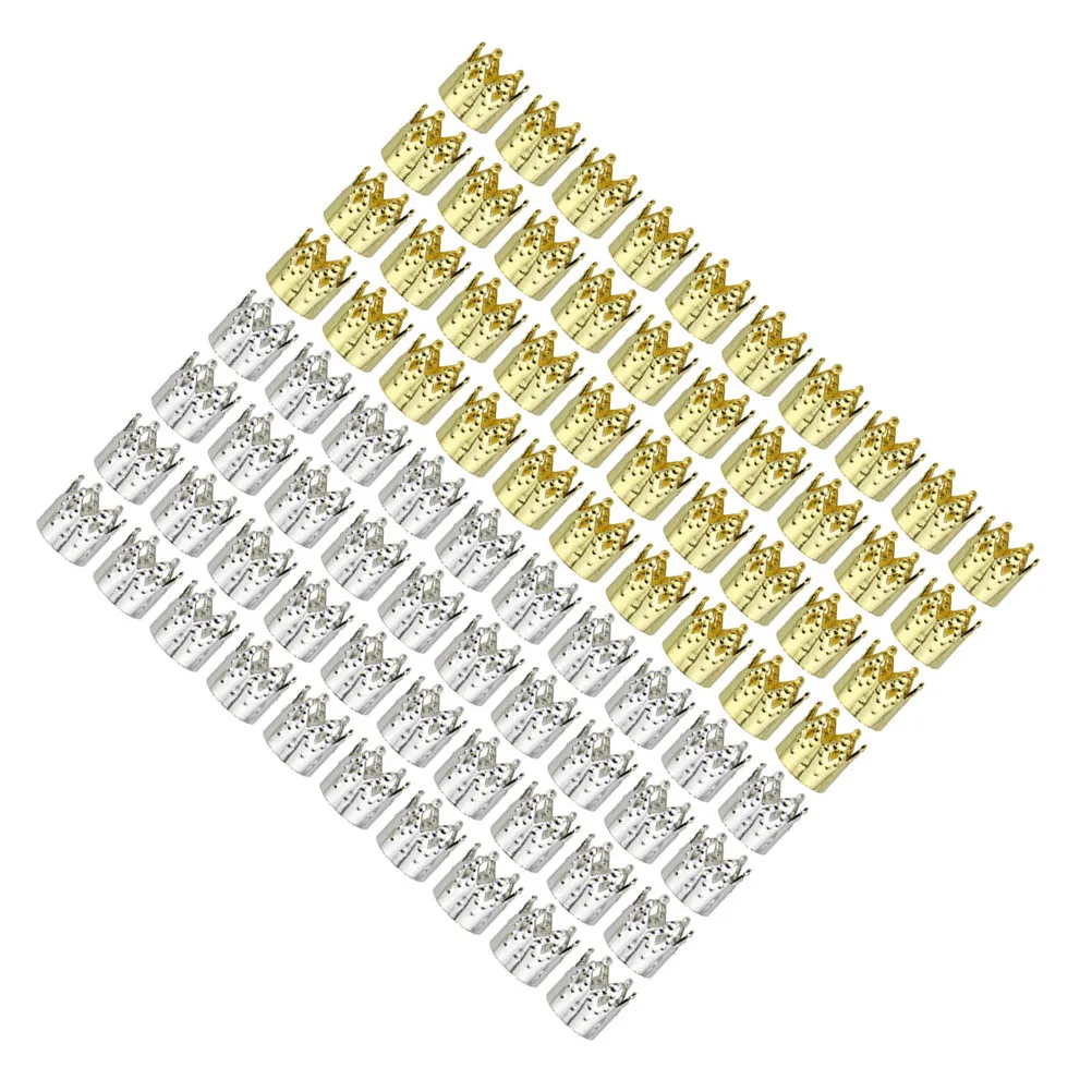 

80 шт. металлических колец для дредов в форме короны, полые трубчатые бусины для плетения кос, украшения для волос на фестиваль/вечеринку, антикоррозийное железо