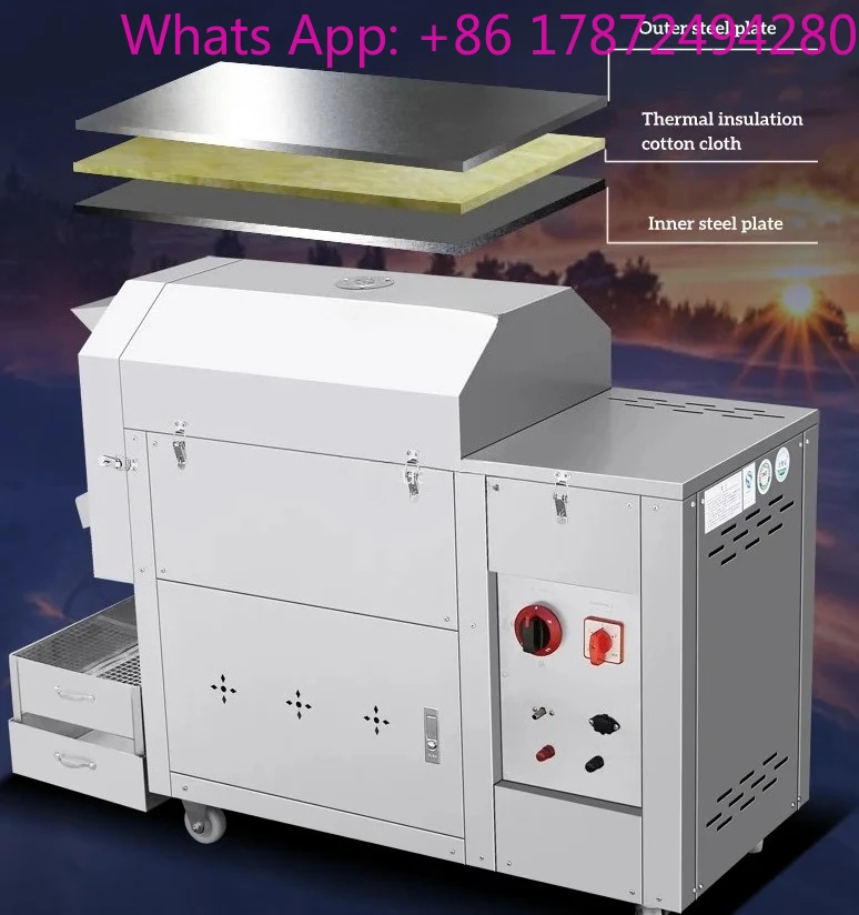 

Cocoa Bean Peanut Seeds Sesame Roaster Machine Factory Price 12.5KG/Batch Nuts Processing Roasting Machine for Business