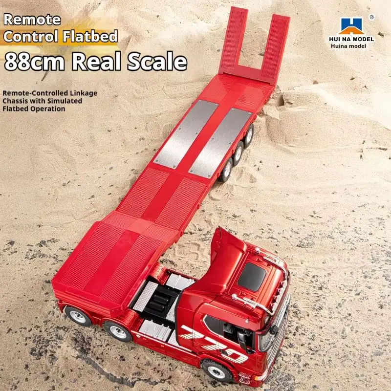 Huina 1502 Rc Trailer 1/18 Platform Semi Trailer For 1:18 770s Rc Tractor Truck Remote Control Cars Vehicle Hobby Model Car Toys