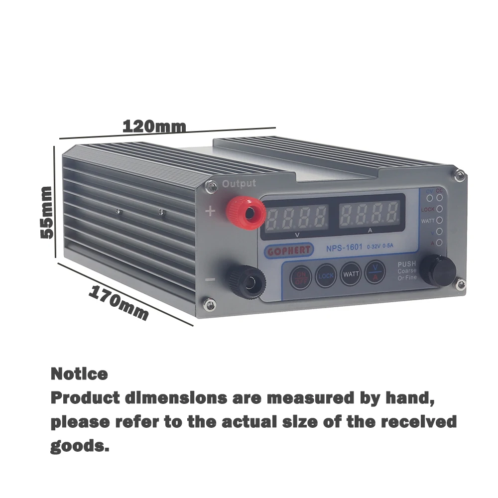 NPS-1601 1600 1602 3001 3002 3203 New Version Laboratory DIY Adjustable Digital Mini Switch DC Power Supply With Lock Function