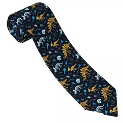 Fossili di dinosauro cravatta scheletri abbigliamento quotidiano cravatte Vintage Cool Neck Tie For Men Custom fai da te collare cravatta cravatta Idea regalo