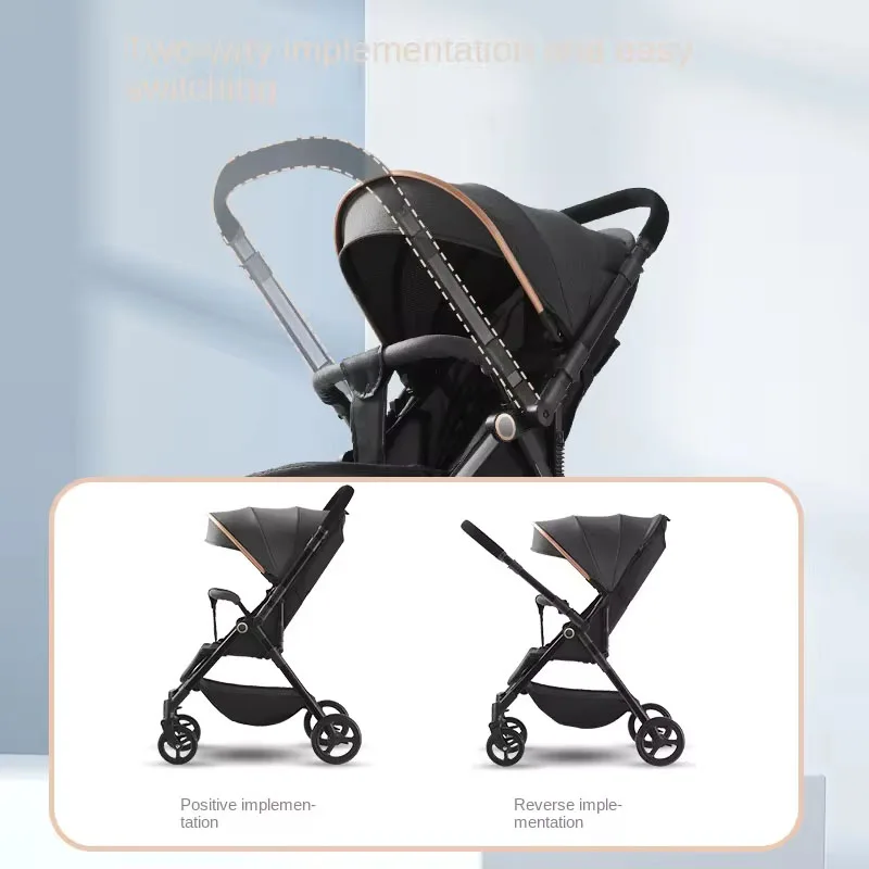 Four Seasons Universal Stroller High Landscape Newborn Two-way Swivel Seat Lightweight Folding Travel Adjustable Baby Stroller