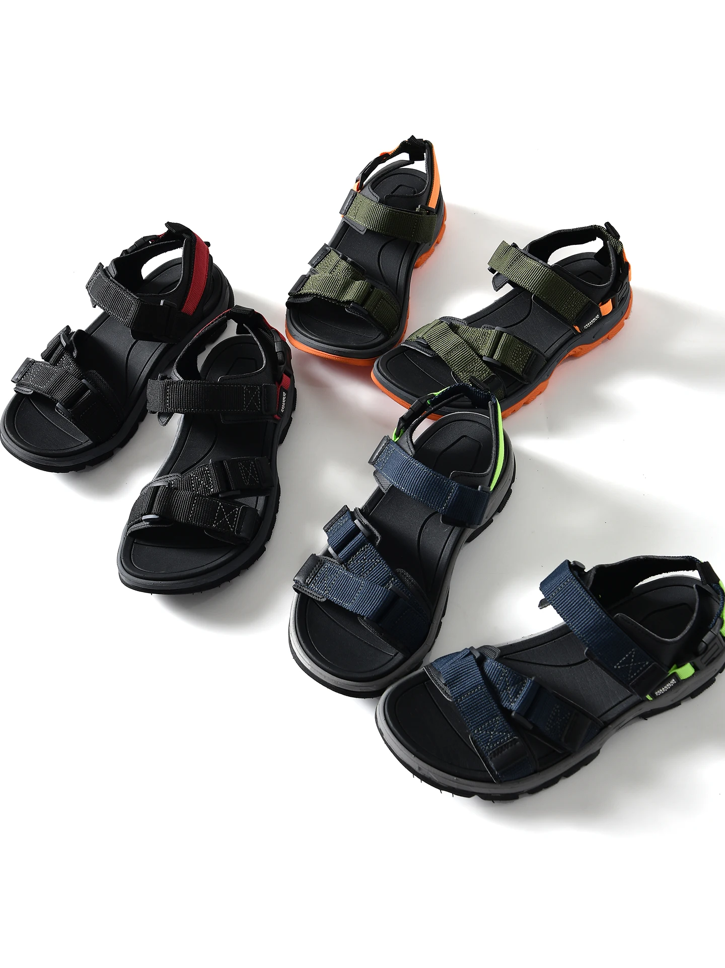 Outdoor Sports Men's EVA Rubber Composite Beach Sandals Breathable Casual Slip-On Shoes Flat Heel Open-Toe Summer Shoes