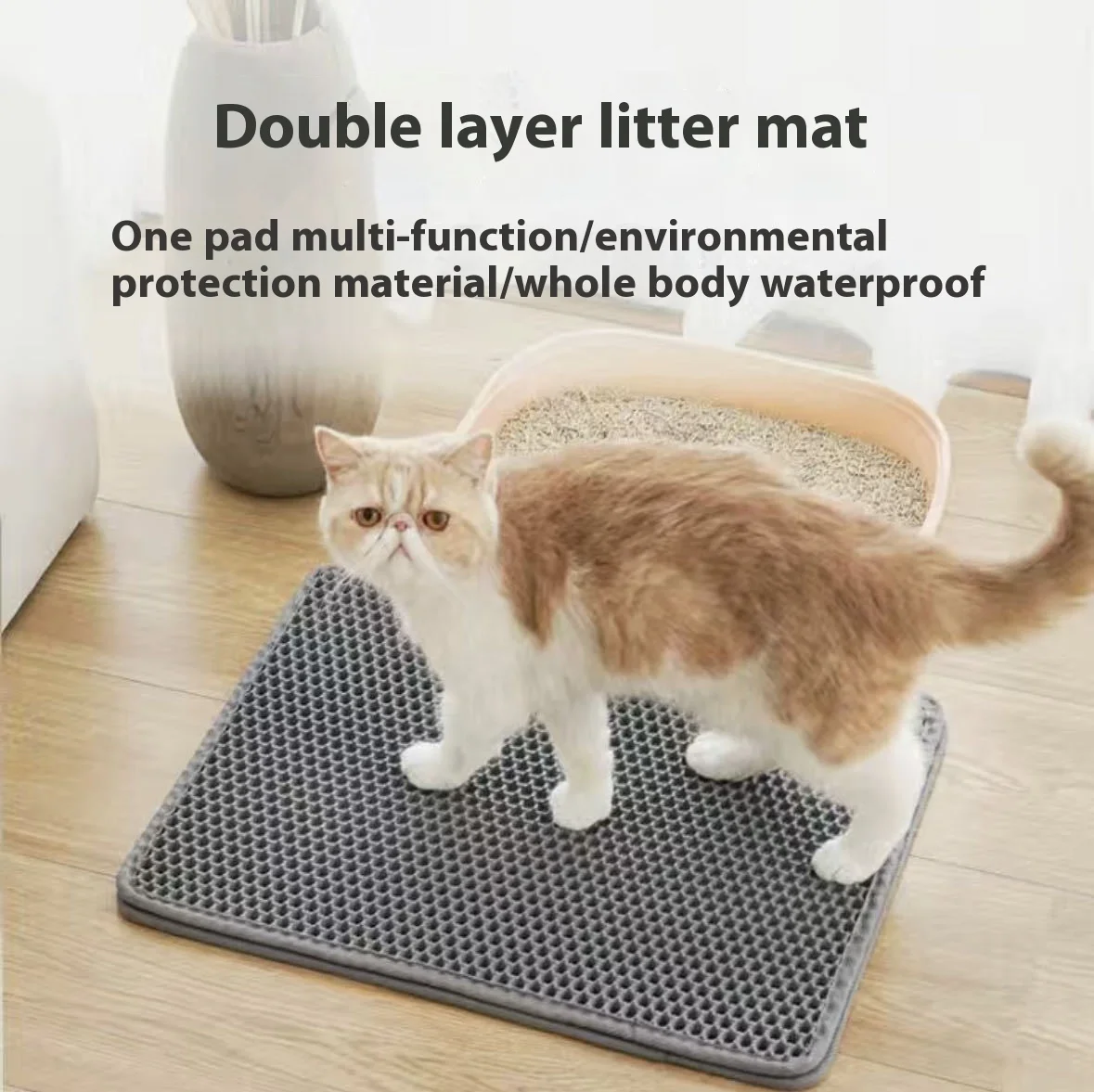 

Cat Litter MatFiltering Double Layer Eva Litter Box MatLitter Collection MatSplash ProofPet Supplies