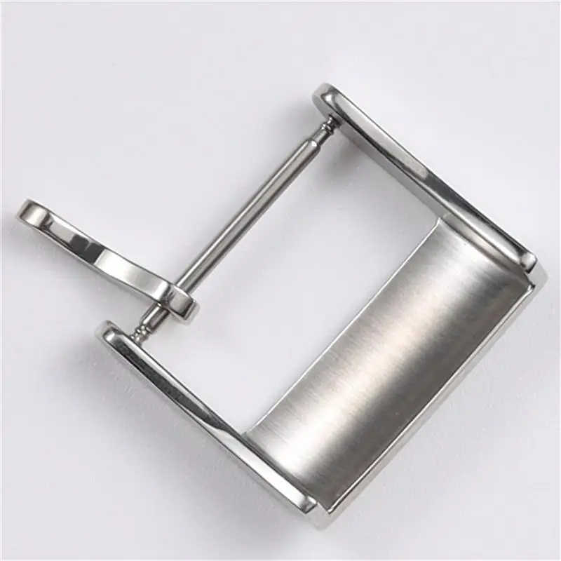 PCAVO Classical 18mm 20mm Polished Silver Pin Buckle Clasp For Breitling Watchband Metal Accessory