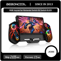 BEBONCOOL Hall Effect One-piece Joycon For Nintendo Switch/Switch OLED Built-in 6-Axis Gyro Double Motor Vibration Gamepad