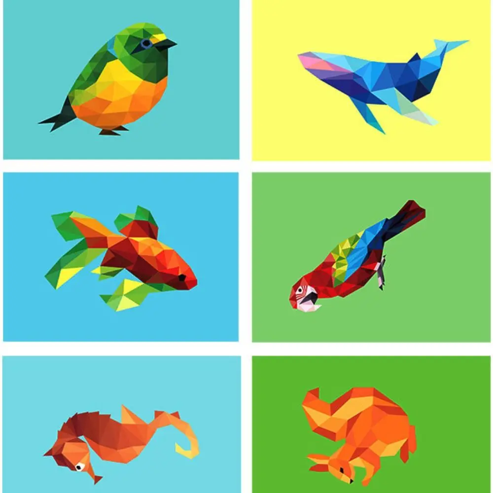 กระดาษ 3D เรขาคณิตสติกเกอร์หนังสือทําด้วยมือของเล่นเพื่อการศึกษา DIY วางชุดวัสดุรถ Montessori สัตว์สติกเกอร์หนังสือเด็กวัยหัดเดิน