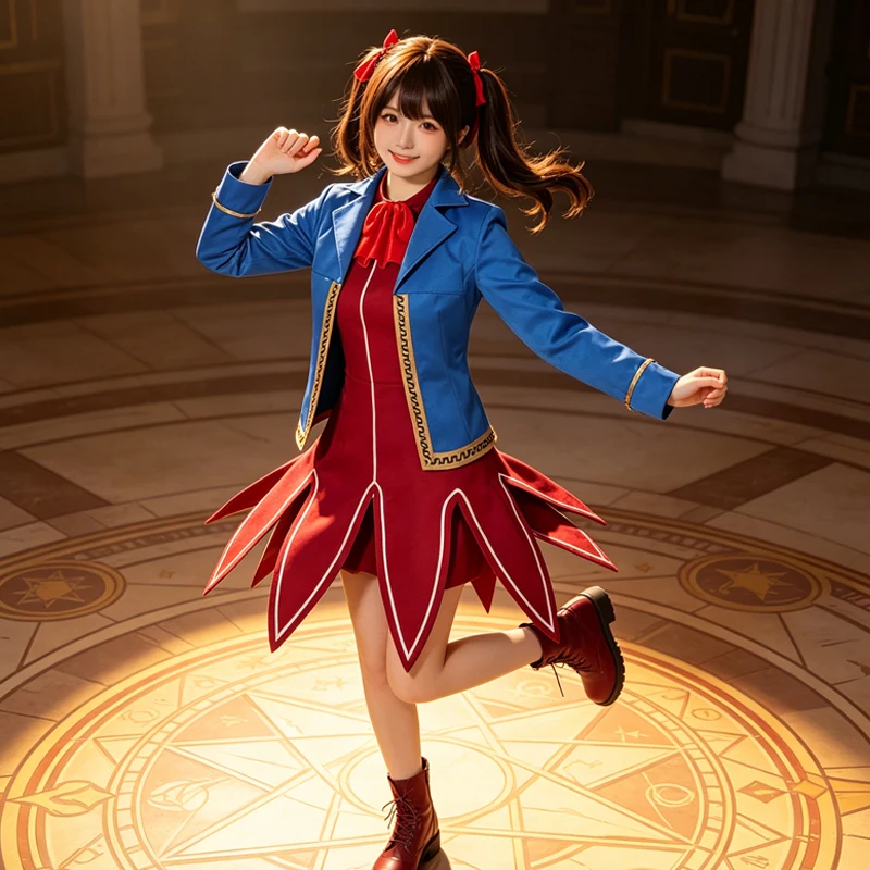 

Shangri-La Frontier Emul Cosplay Costume, Human Form Blue Jacket & Dress Uniform for Women, Anime Outfit for Halloween, Comic Co