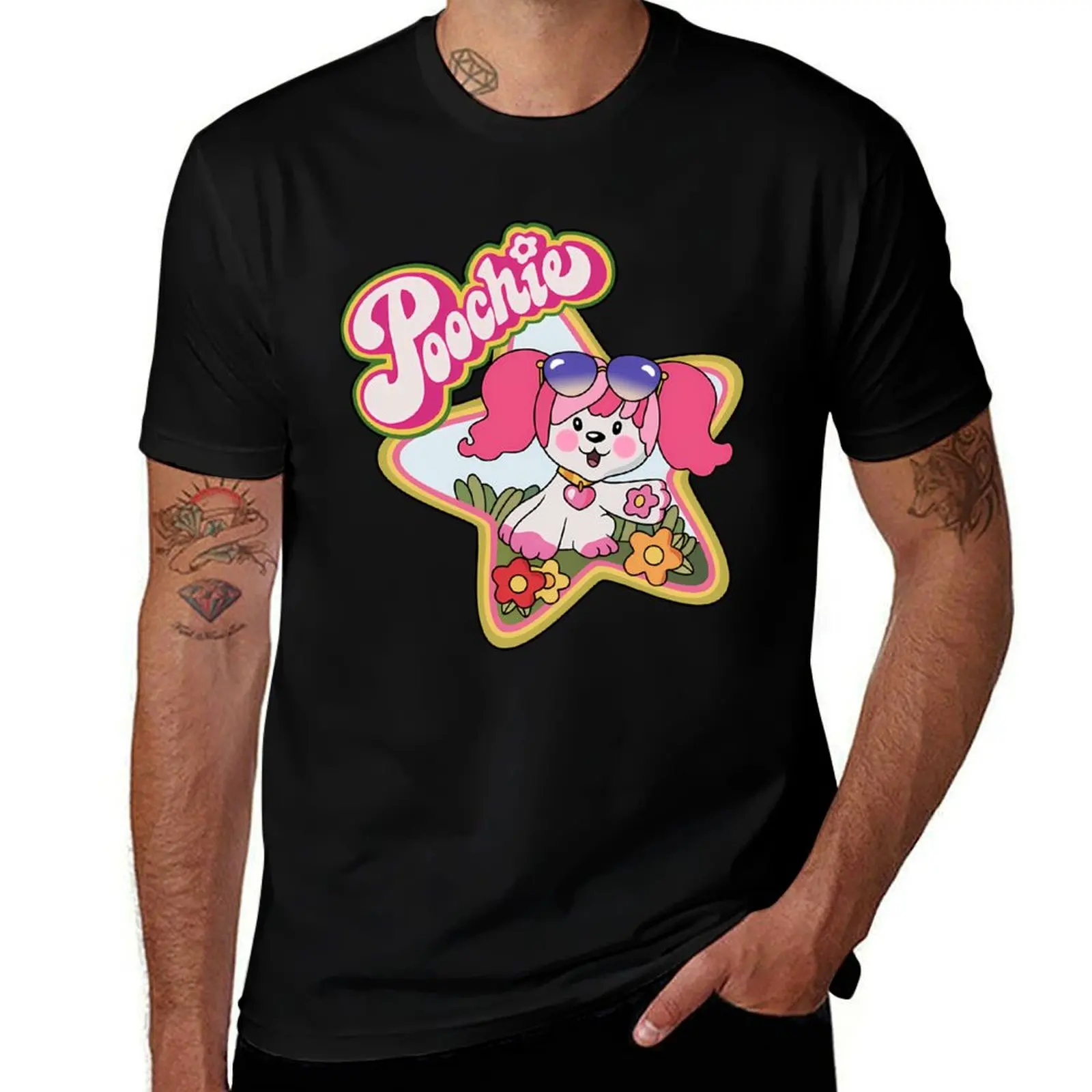 

1980S Poochie Puppy Logo T-Shirt Utility Work Short Sleeve Top