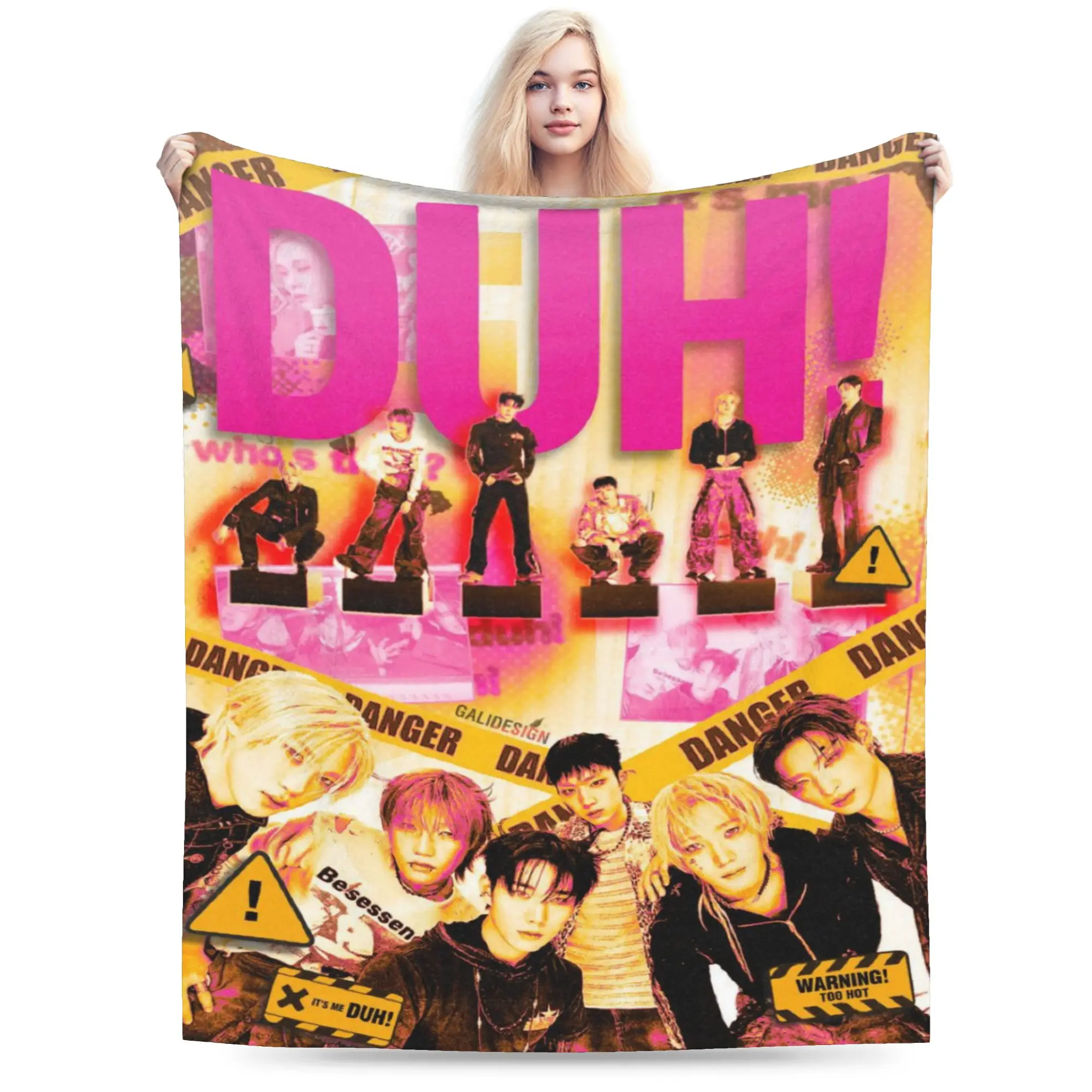 DUH! P1Harmony Kpop Music Album Blanket Super Soft Fleece Comfort Gift  Throw Blankets Quilt