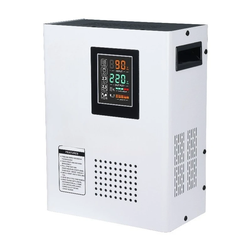 Input 90-280V 10KW Single Phase Automatic Voltage Regulator 220V AC Suspended Wall Mount Relay Stabilizer