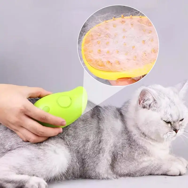 Cat and Dog Pet Electric Spray Massage Comb Anti-Flying Massage Bath Usb Charging Cat Comb Floating Hair Removal Comb Pet Care