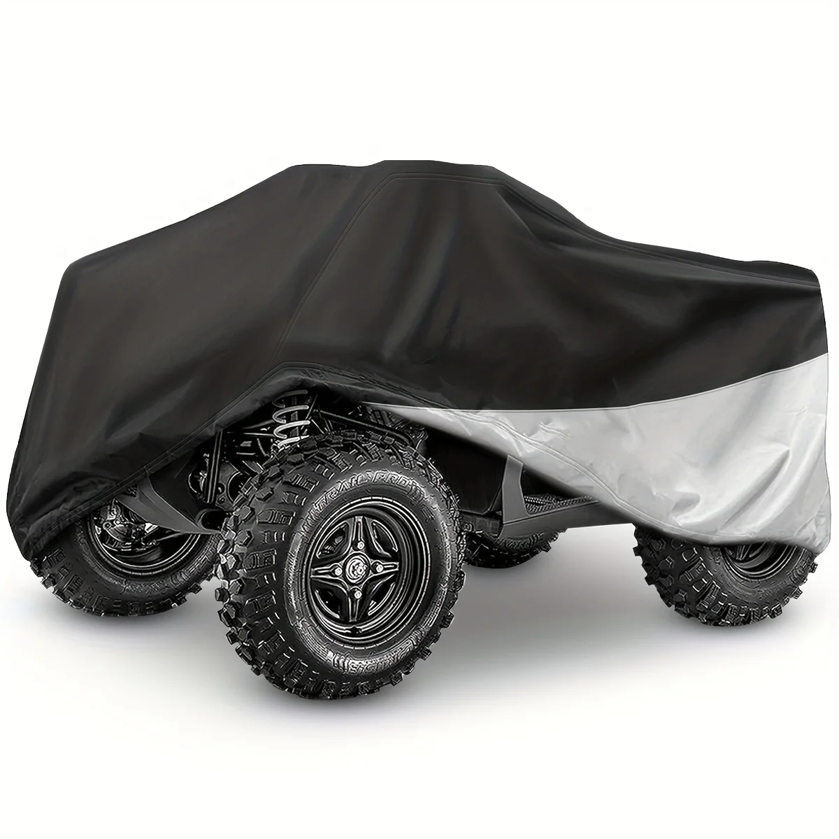 

ATV Cover, All Season Universal Indoor & Outdoor Rain & Windproof 4 Wheel Protective Cover, Quad Cover ATV Accessory For 82)