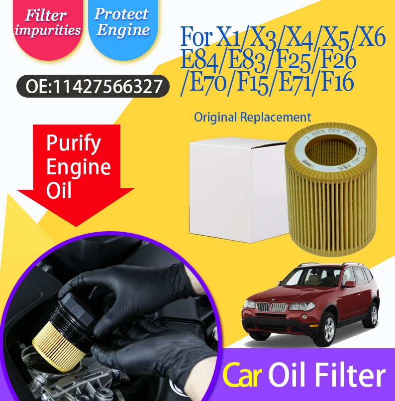 

Car Fuel Filters For BMW X1 X3 X4 X5 X6 E84 E83 F25 F26 E70 F15 E71 F16 Solvent Traps Olio Motore Filter Combustible Accessories