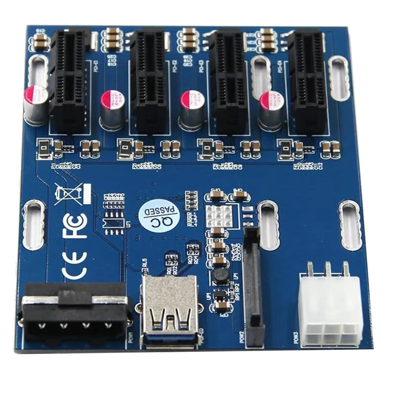 1 Drag 4 Adapter Extension Cable One Drag Four Adapter Card PCI-E To Four PCIE Multi-Functional Expansion Card Accessories