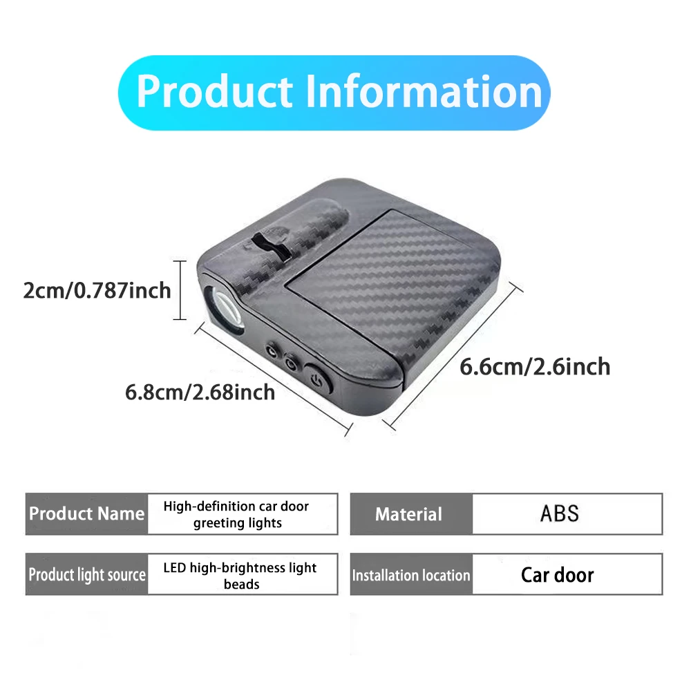 2PCS Car Door Welcome Lights Laser Projector Logo Wireless Sensing For Opel VECTRA Logo car Accessories view 3
