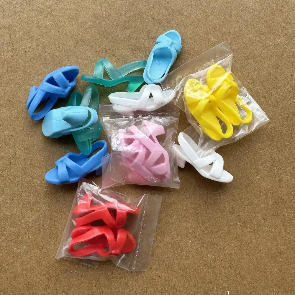 1/6 Maßstab DIY Licca Puppenschuhe Japanische Sandalen mit Hohem Absatz & Flachem Absatz Schuhe für Idol-Männerpuppen Mädchenkörper Puppenzubehör – Detail 3